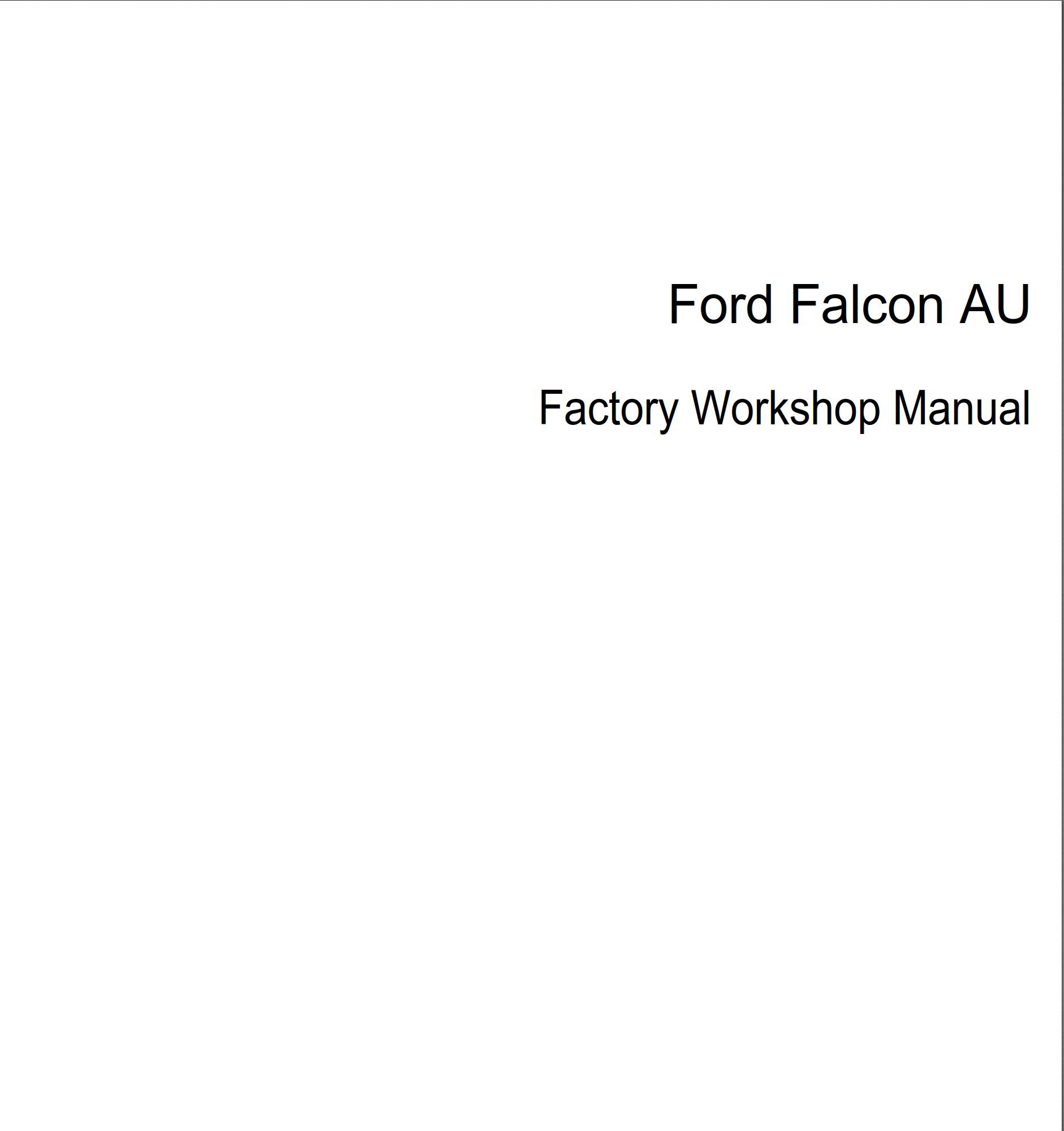 ford falcon 1998 australia ute workshop manual