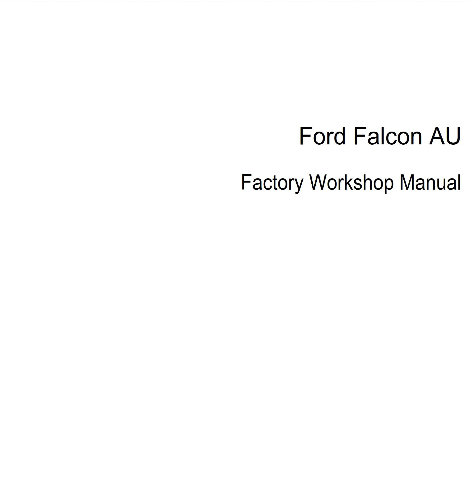 ford falcon 1999 australia ute workshop manual