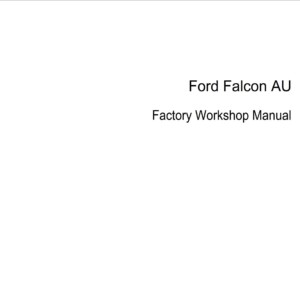 ford falcon 2002 australia ute workshop manual
