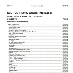 ford falcon 2004 (ba) service repair manual