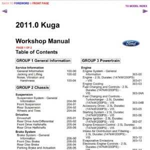 ford kuga 2011 workshop manual