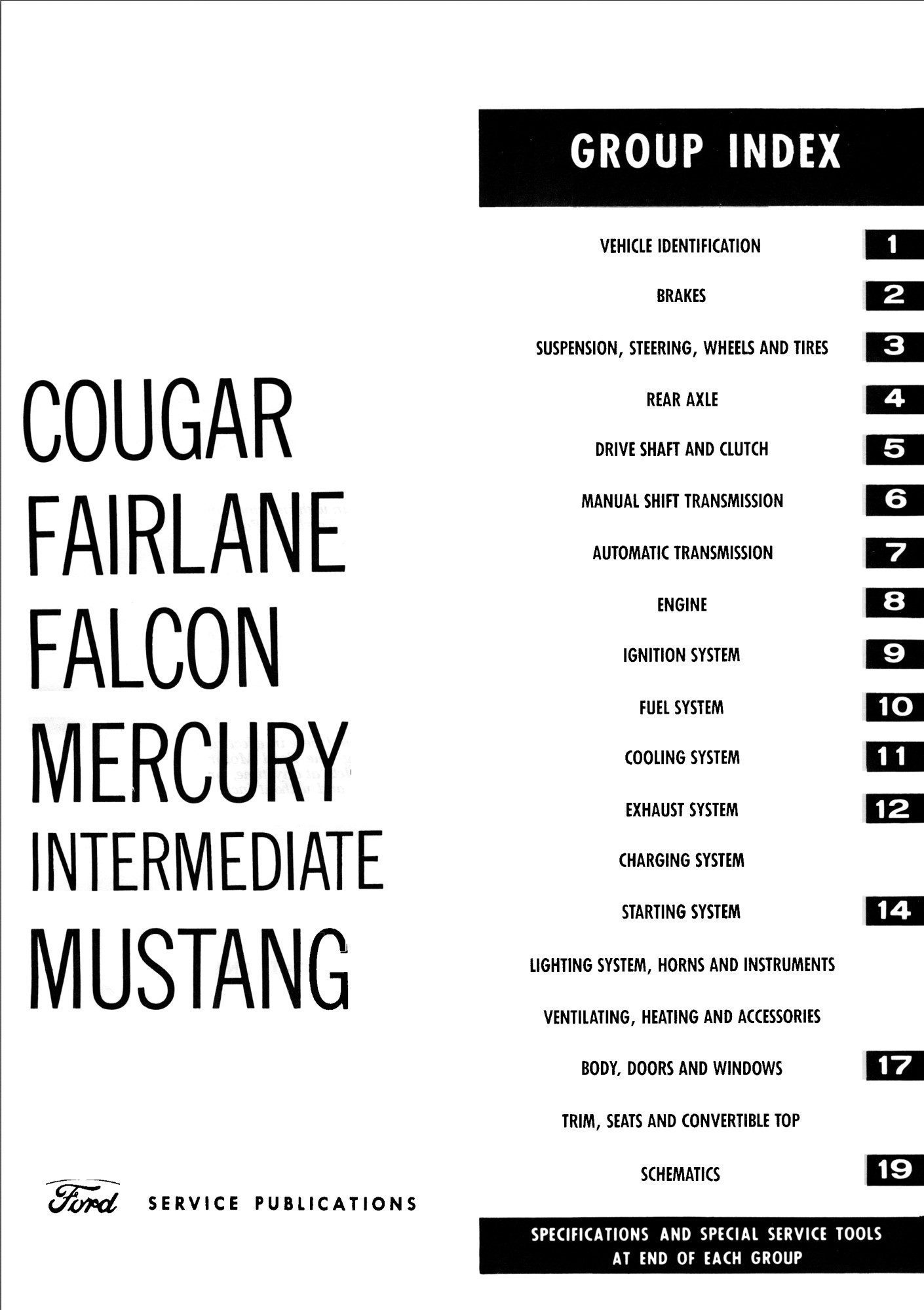 ford mercury 1967 workshop manual