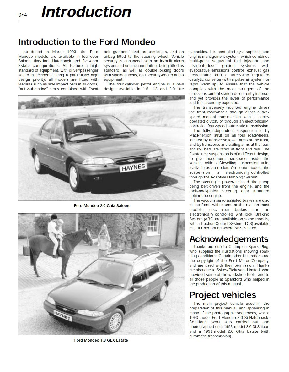 ford mondeo 1993 workshop manual