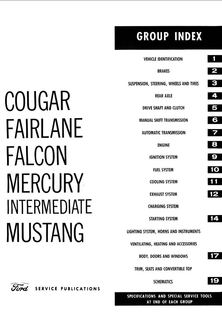 ford mustang 1967 workshop manual
