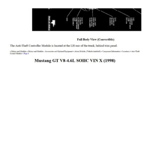 ford mustang 1998 gt 4.6l sohc vin x workshop manual