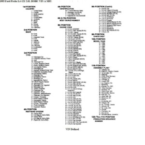 ford probe 1993 workshop manual