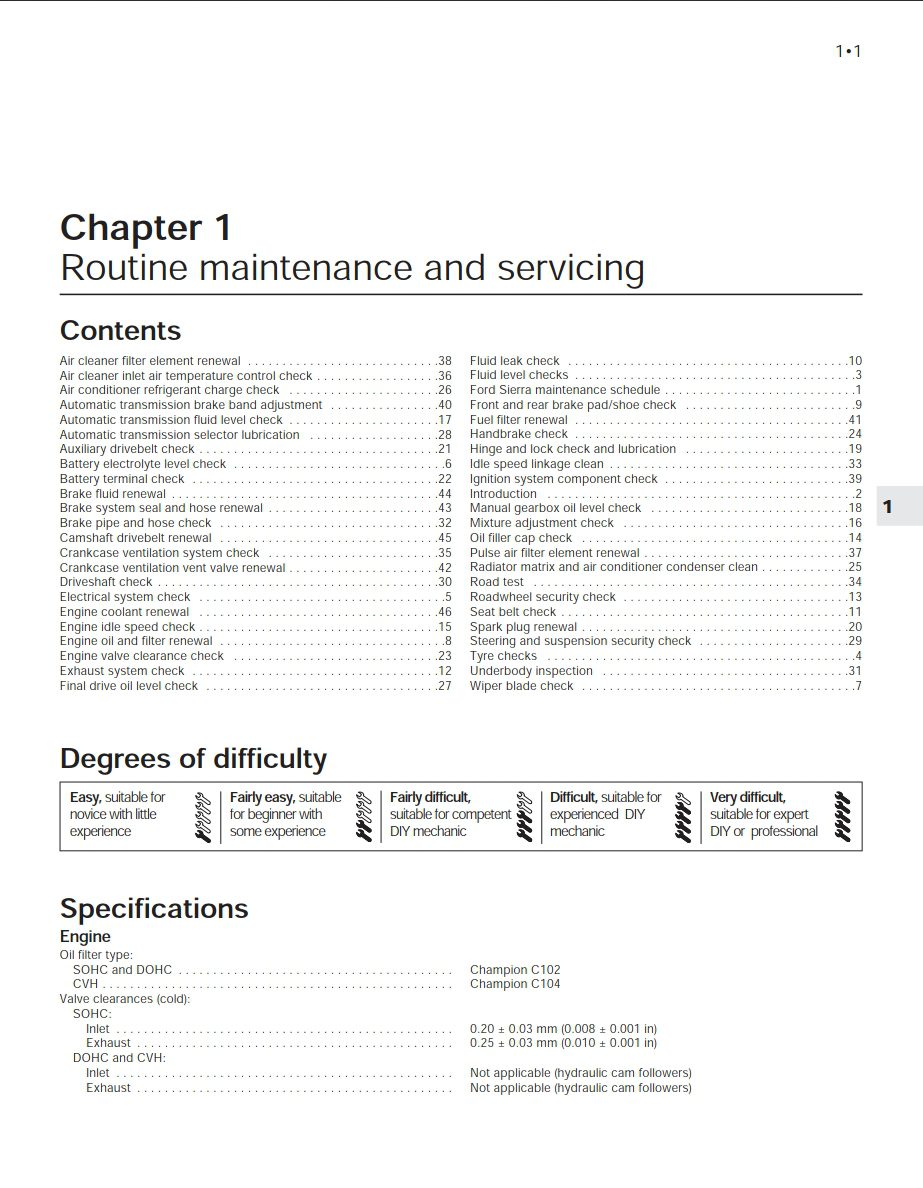 ford sierra 1983 1990 workshop manual