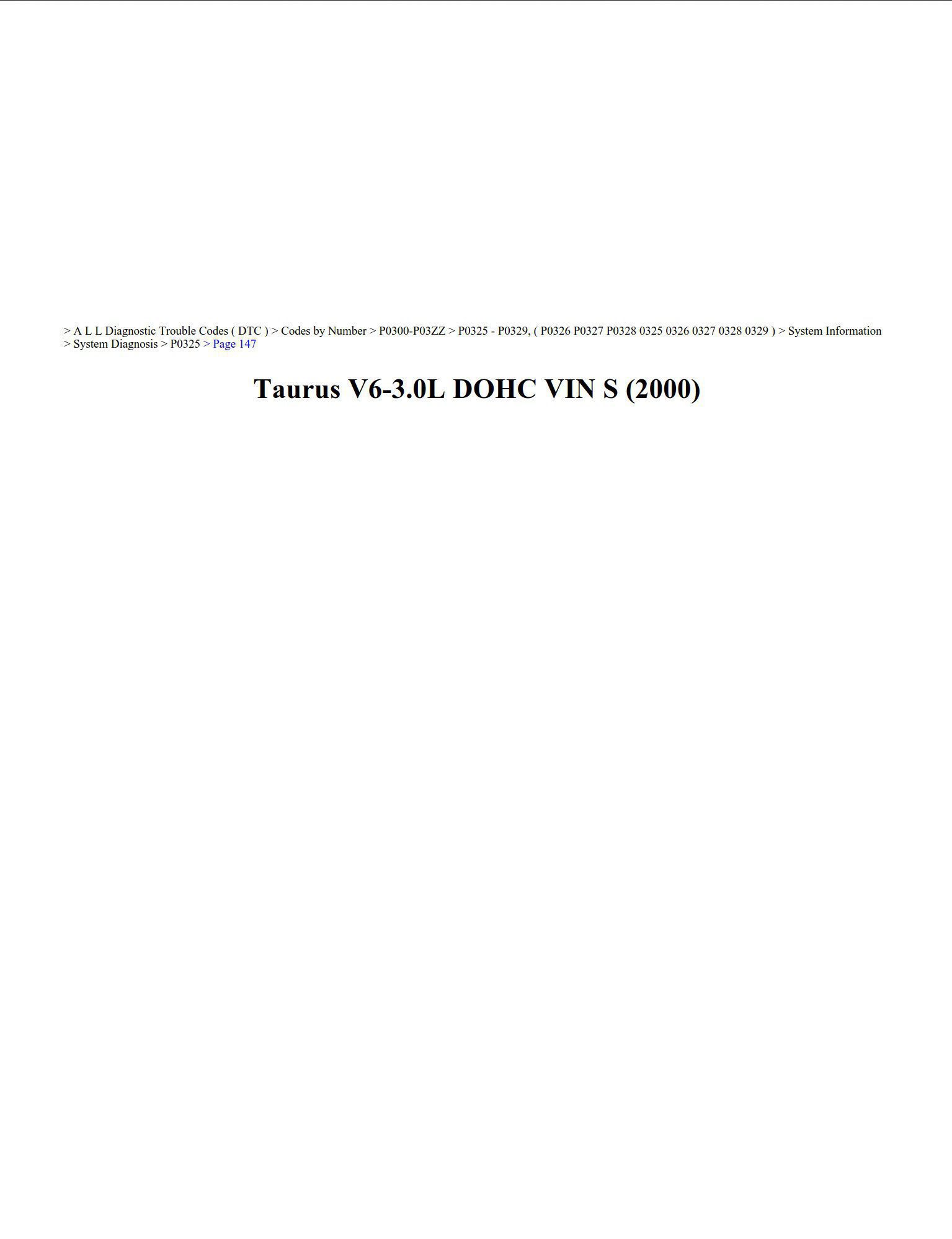 ford taurus 2000 3.0l dohc vin s workshop manual