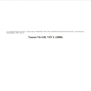 ford taurus 2000 v6 3.0 workshop manual