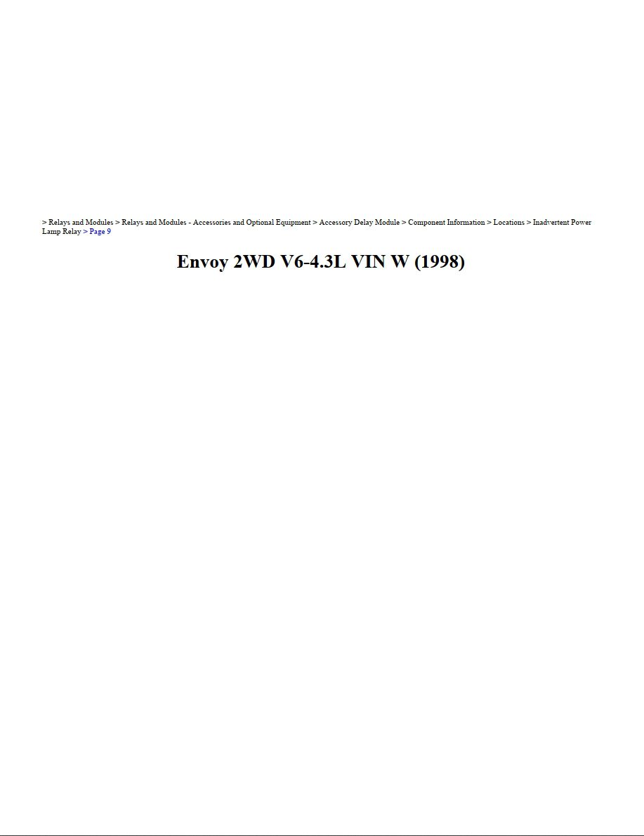 gmc envoy 1998 2wd v6 4.3l workshop manual