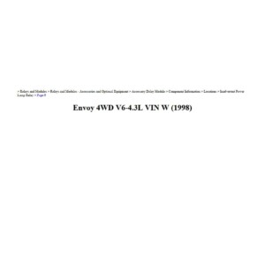 gmc envoy 1998 4wd 4.3l vin w workshop manual