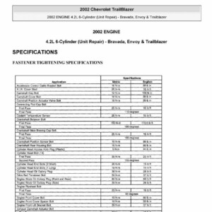 gmc envoy 2002 2005 workshop manual