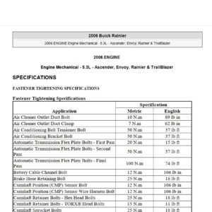 gmc envoy 2006 workshop manual