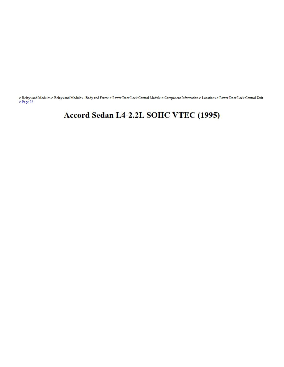 honda accord 1995 sedan 2.2l sohc vtec workshop manual