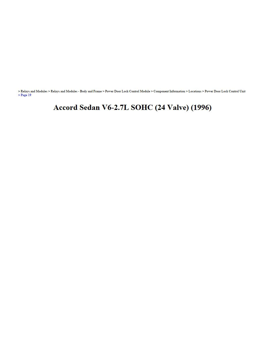 honda accord 1996 sedan v6 2.7l sohc 24valve workshop manual