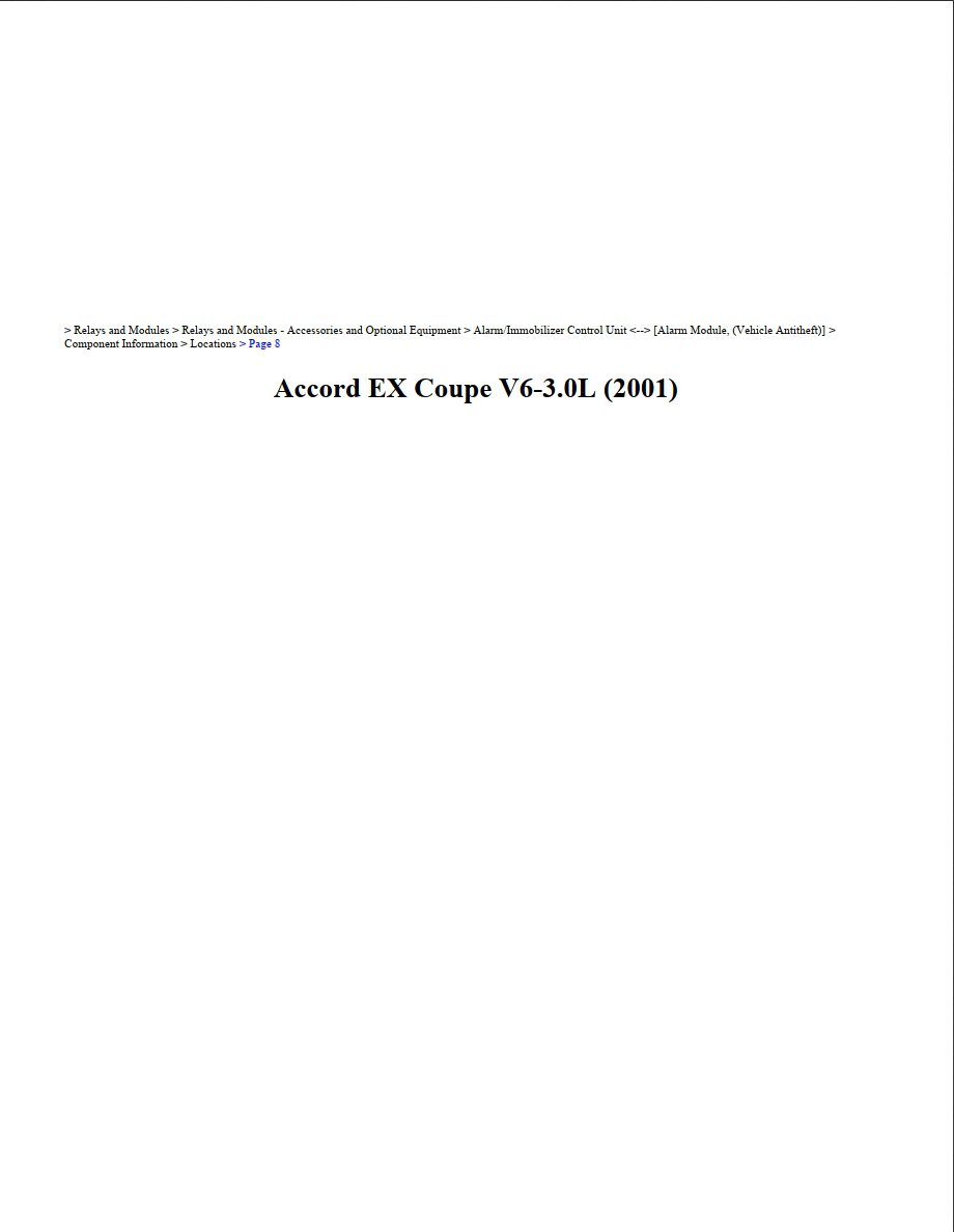 honda accord 2001 ex coupe 3.0l workshop manual