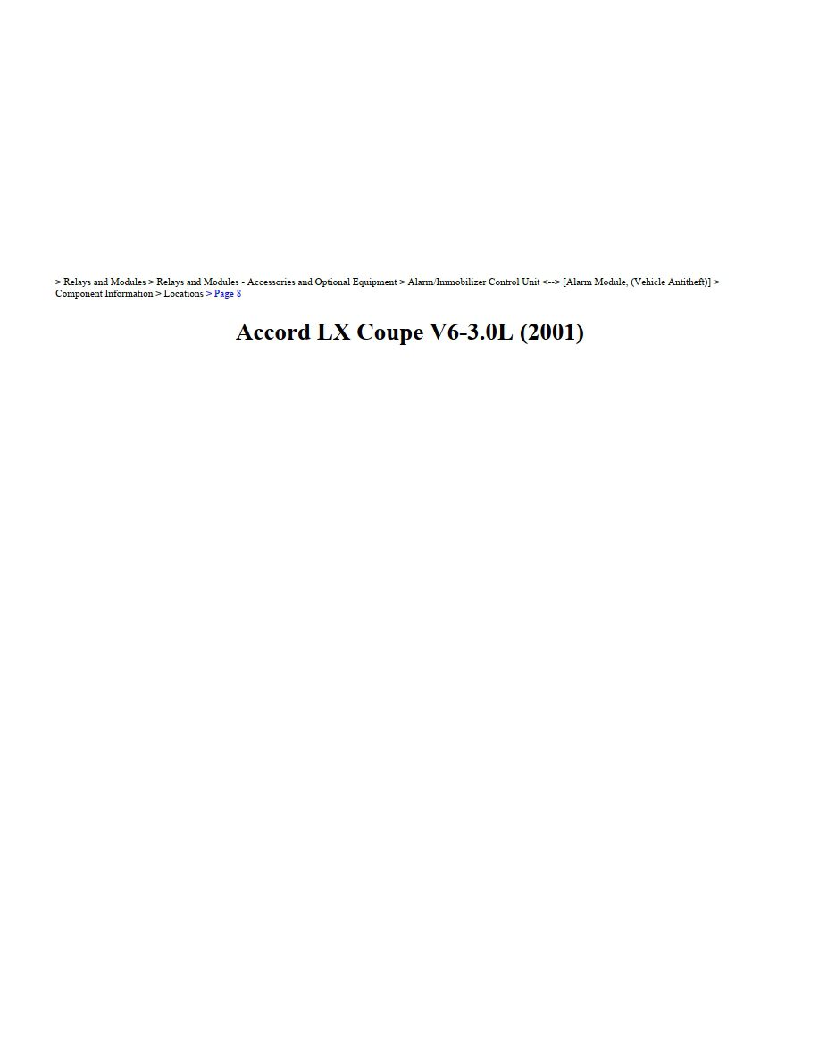 honda accord 2001 lx coupe v6 3.0l workshop manual
