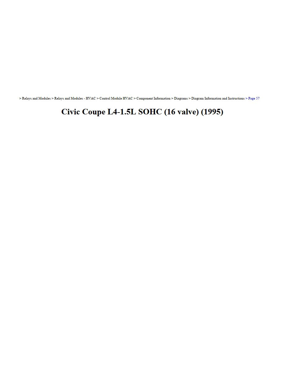 honda civic 1995 coupe 1.5l sohc 16 valve workshop manual