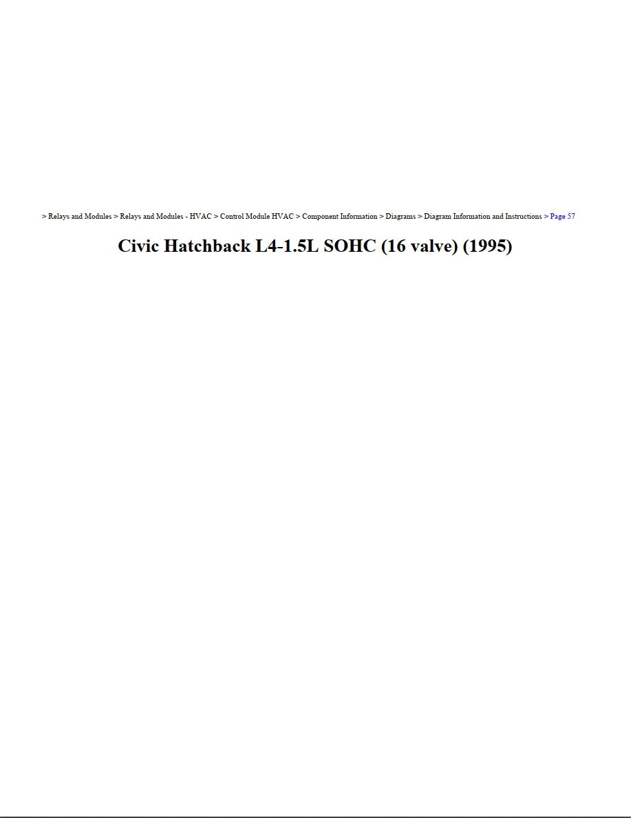 honda civic 1995 hatchback 1.5l sohc 16 valve workshop manual