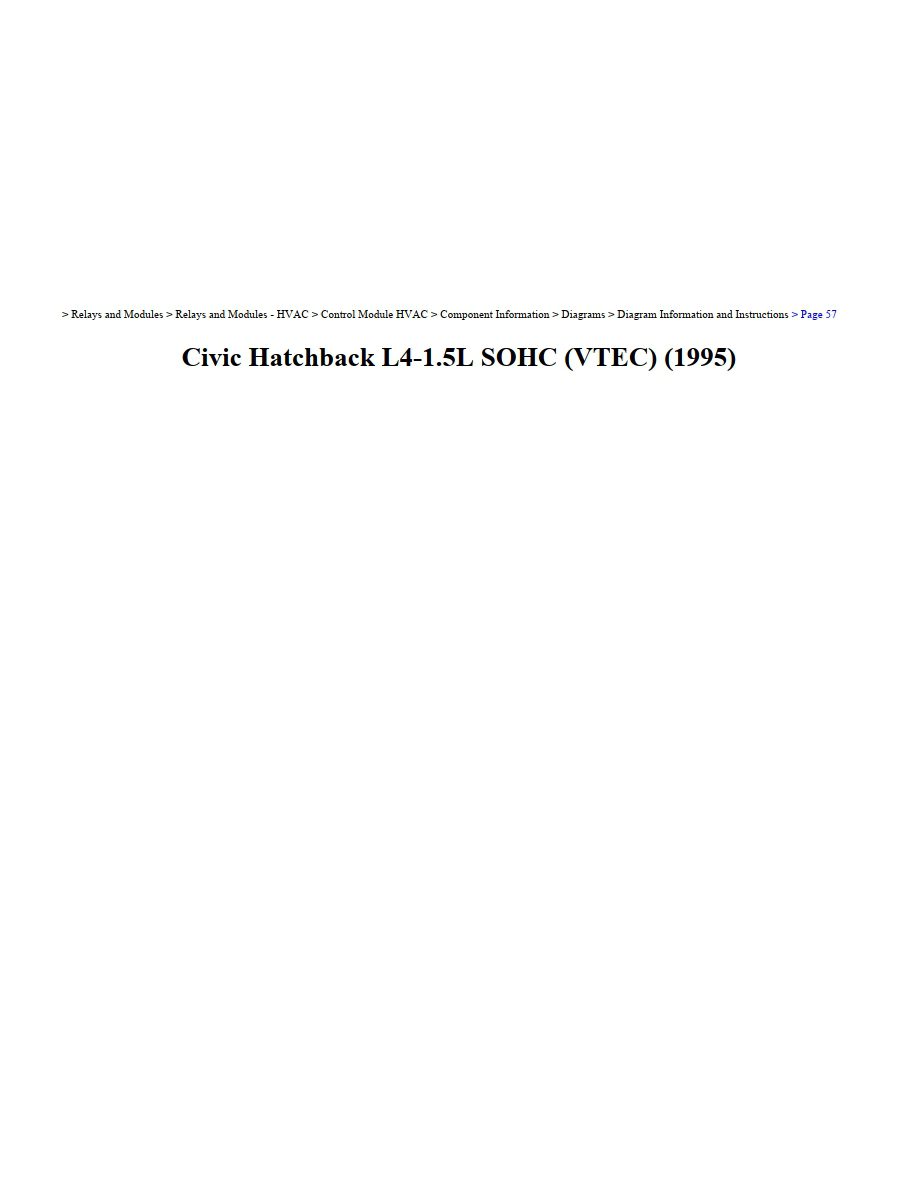 honda civic 1995 hatchback 1.5l sohc vtec workshop manual
