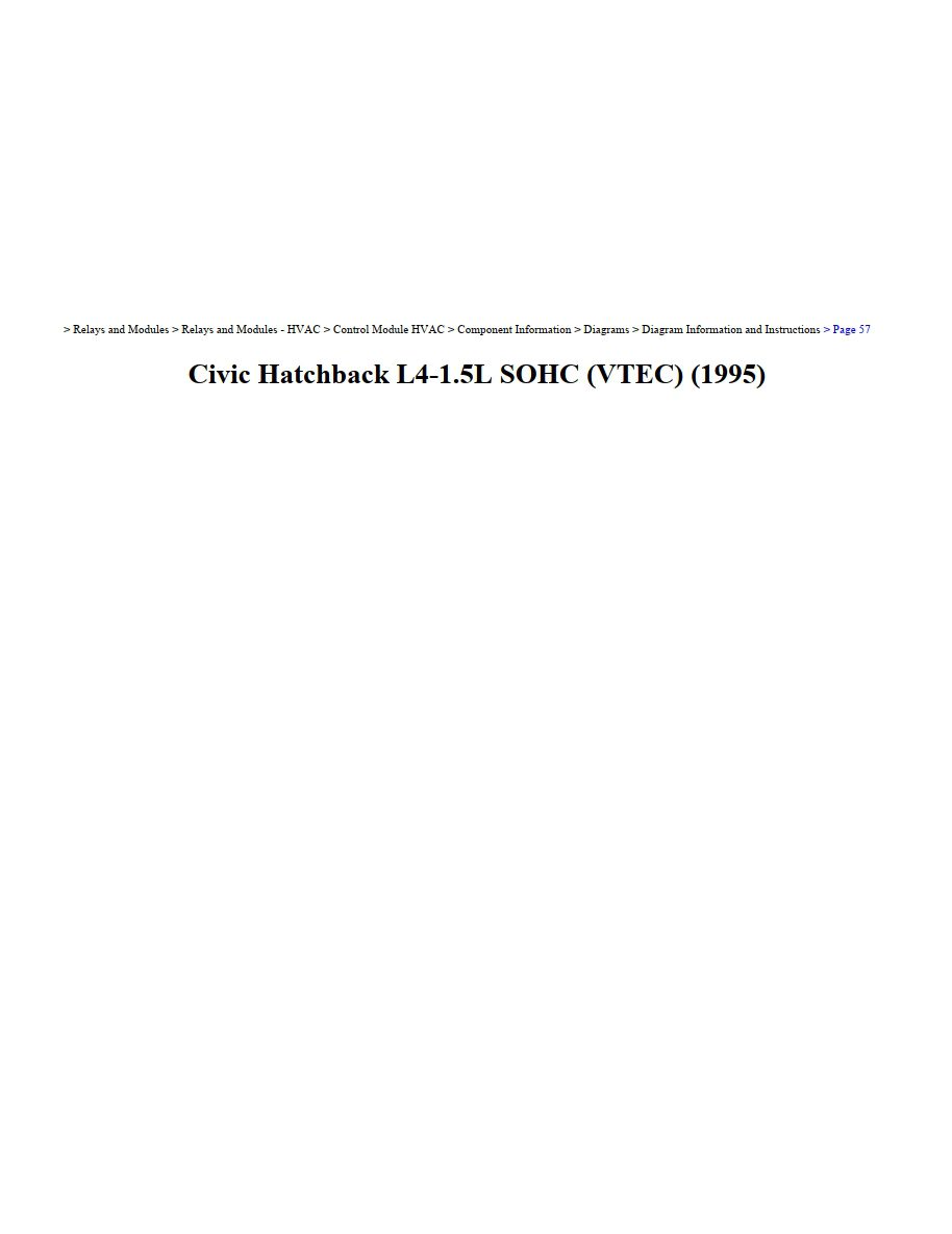 honda civic 1995 hatchback 1.5l sohc workshop manual