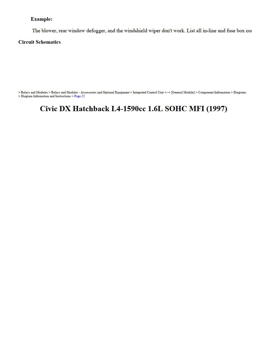 honda civic 1997 1.6l sohc workshop manual