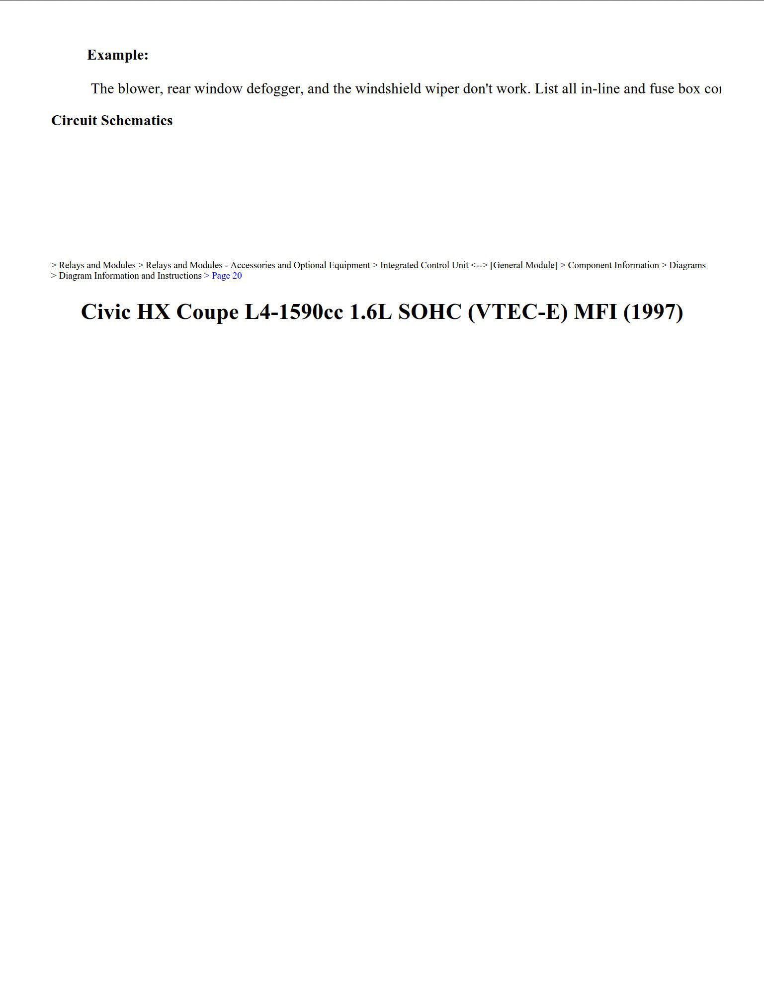 honda civic 1997 hx coupe 1.6l sohc workshop manual