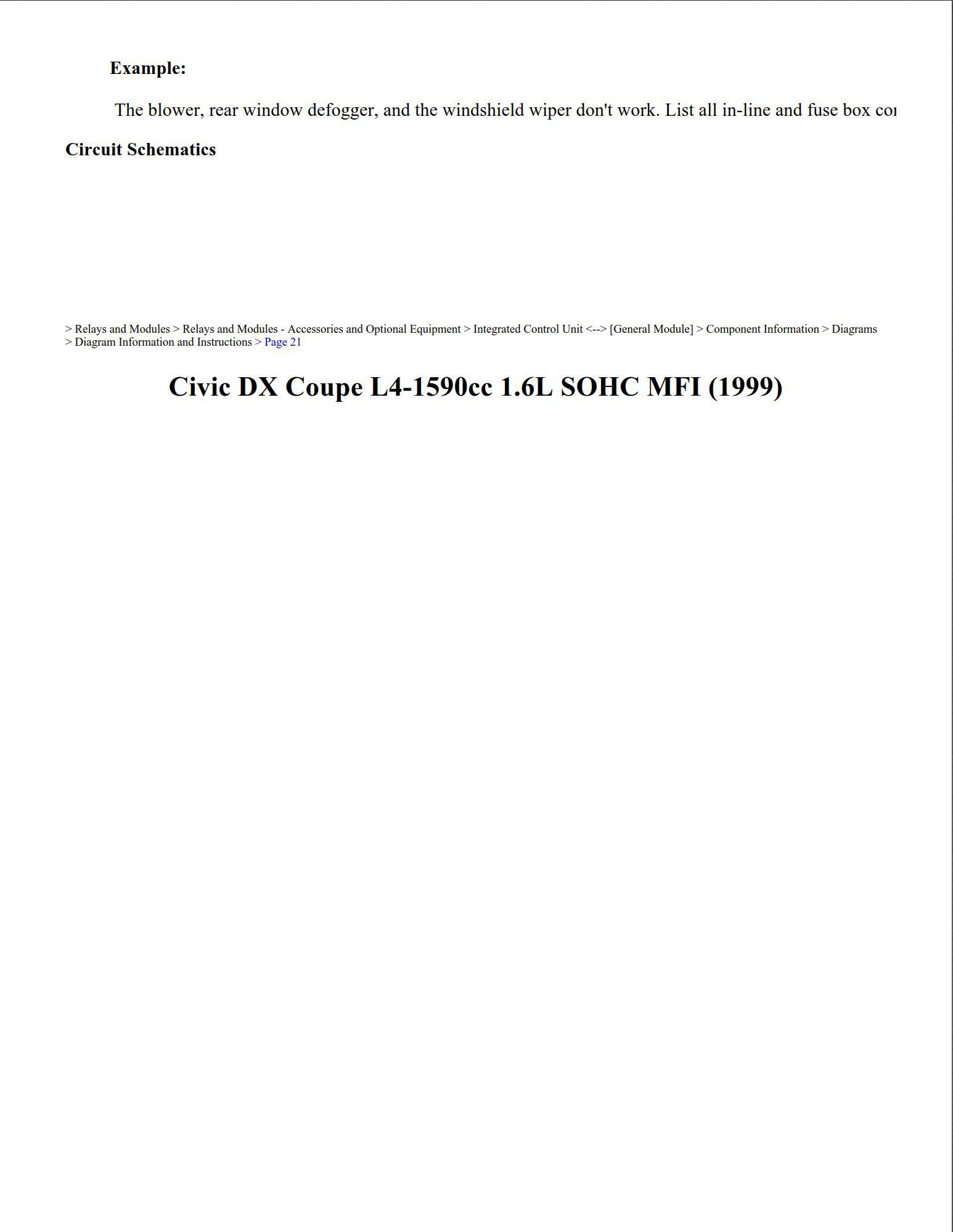 honda civic 1999 dx coupe l4 sohc workshop manual