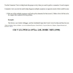 honda cr v 1998 lx 2wd 2.0l dohc workshop manual