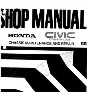 honda crx 1987 1988 workshop manual