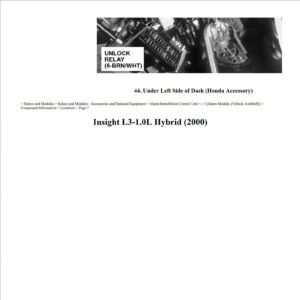 honda insight 2000 l3 1.0l workshop manual