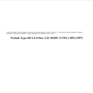 honda prelude 1997 2.2l dohc workshop manual