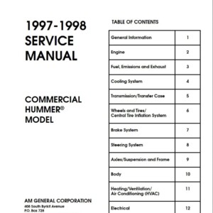 hummer hx 1997 service repair manual