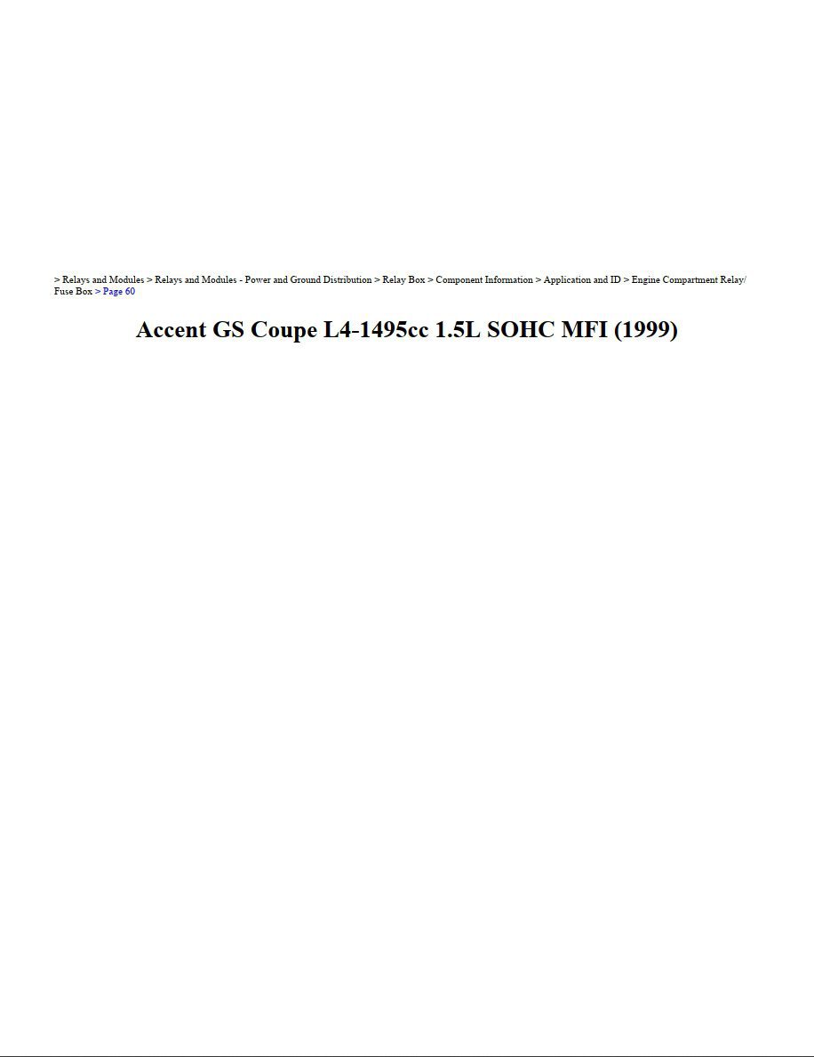 hyundai accent 1999 gs coupe 1.5l sohc mfi workshop manual