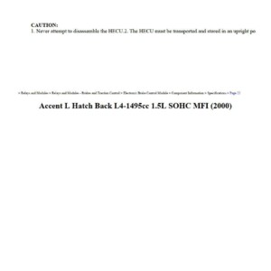 hyundai accent 2000 hatch back 1.5l sohc workshop manual