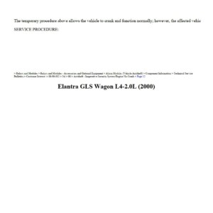 hyundai elantra 2000 gls wagon 2.0l workshop manual