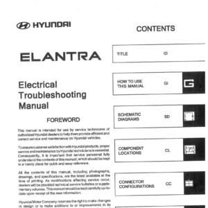 hyundai elantra 2004 etm workshop manual