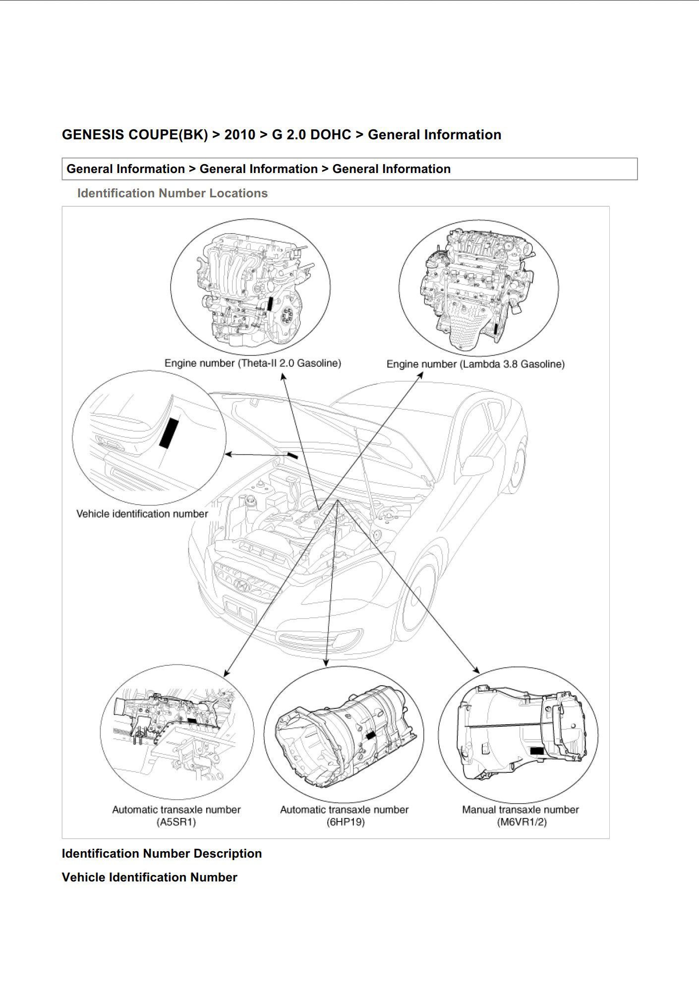 hyundai genesis 2009 2013 2.0 dohc workshop manual