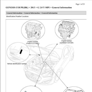 hyundai genesis 2013 2.0t workshop manual