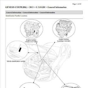hyundai genesis 2013 3.8 gdi workshop manual