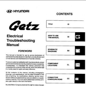 hyundai getz 2005 etm workshop manual