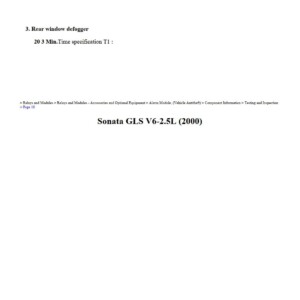 hyundai sonata 2000 v6 2.5l workshop manual