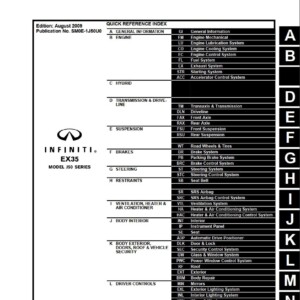 infiniti ex35 2010 workshop manual