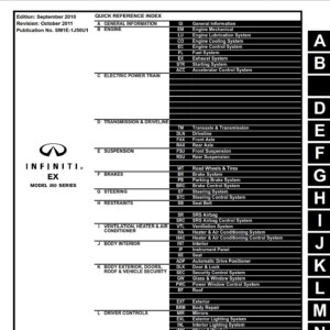 infiniti ex37 2011 workshop manual
