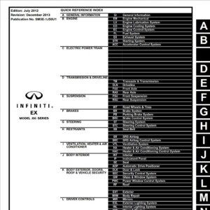 infiniti ex37 2013 workshop manual