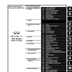 infiniti g37 sedan 2010 workshop manual