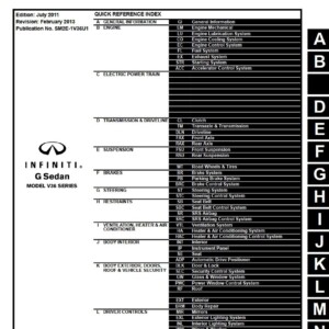 infiniti g37 sedan 2012 workshop manual