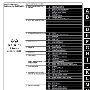 infiniti g37 sedan 2013 workshop manual