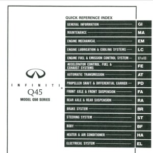 infiniti q45 1992 workshop manual