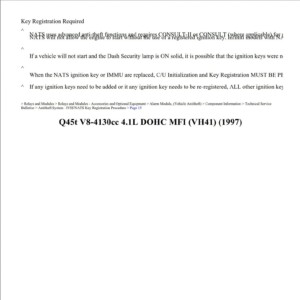 infiniti q45 1997 v8 4.1l dohc workshop manual
